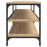 vidaXL Meuble TV chêne marron 200x30x50 cm bois d'ingénierie et métal