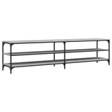 vidaXL Meuble TV chêne marron 200x30x50 cm bois d'ingénierie et métal