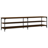 vidaXL Meuble TV chêne marron 200x30x50 cm bois d'ingénierie et métal