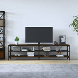 vidaXL Meuble TV chêne marron 200x30x50 cm bois d'ingénierie et métal
