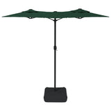 vidaXL Parasol à double tête vert 316x240 cm