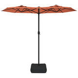 vidaXL Parasol à double tête vert 316x240 cm