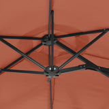 vidaXL Parasol à double tête vert 316x240 cm