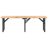 vidaXL Ensemble de tables à bière pliantes 3 pcs bois massif de sapin