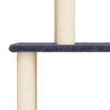 vidaXL Arbre à chat avec griffoirs en sisal gris foncé 183 cm