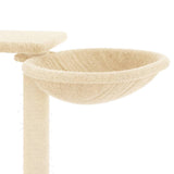 vidaXL Arbre à chat avec griffoirs crème 82 cm