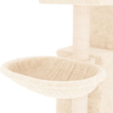 vidaXL Arbre à chat avec griffoirs en sisal Crème 83 cm