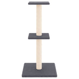 vidaXL Arbre à chat avec griffoirs en sisal gris foncé 73 cm