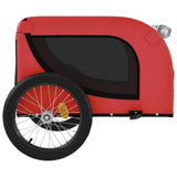 vidaXL Remorque de vélo pour animaux de compagnie rouge et noir