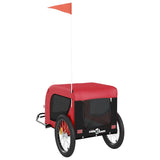 vidaXL Remorque de vélo pour animaux de compagnie rouge et noir