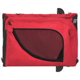 vidaXL Remorque de vélo pour animaux de compagnie rouge et noir