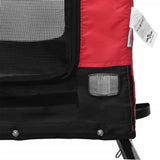 vidaXL Remorque de vélo pour animaux de compagnie rouge et noir