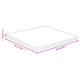 vidaXL Dessus de table 50x50x1,5 cm bambou