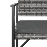 vidaXL Banc de jardin à 2 places gris résine tressée