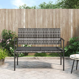 vidaXL Banc de jardin à 2 places gris résine tressée
