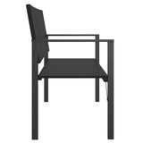 vidaXL Banc de jardin à 2 places gris résine tressée