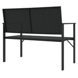 vidaXL Banc de jardin à 2 places gris résine tressée