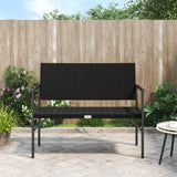 vidaXL Banc de jardin à 2 places gris résine tressée
