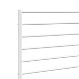 vidaXL Tête de lit métal blanc 200 cm