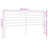 vidaXL Tête de lit métal blanc 200 cm