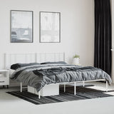 vidaXL Cadre de lit métal avec tête de lit blanc 200x200 cm