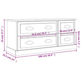 vidaXL Meuble TV gris béton 100x35,5x45 cm bois d'ingénierie