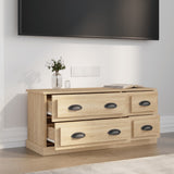 vidaXL Meuble TV gris béton 100x35,5x45 cm bois d'ingénierie