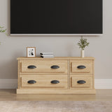vidaXL Meuble TV gris béton 100x35,5x45 cm bois d'ingénierie
