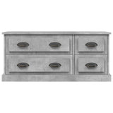 vidaXL Meuble TV gris béton 100x35,5x45 cm bois d'ingénierie