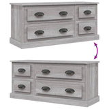 vidaXL Meuble TV gris béton 100x35,5x45 cm bois d'ingénierie