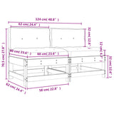 vidaXL Canapés centraux avec coussins 2 pcs bois de pin imprégné
