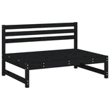 vidaXL Canapé central 120x80 cm noir bois de pin massif