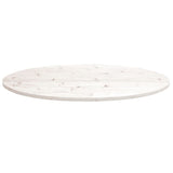 vidaXL Dessus de table blanc 90x45x2,5 cm bois de pin massif ovale