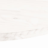 vidaXL Dessus de table blanc 90x45x2,5 cm bois de pin massif ovale