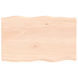 vidaXL Dessus de table bois chêne massif non traité bordure assortie