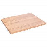 vidaXL Dessus de table bois chêne massif traité bordure assortie