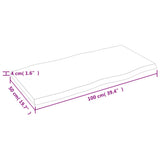 vidaXL Dessus de table bois massif traité bordure assortie