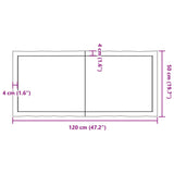 vidaXL Dessus de table bois massif traité bordure assortie