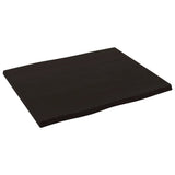 vidaXL Dessus de table bois chêne massif traité bordure assortie