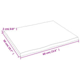 vidaXL Dessus de table bois chêne massif traité bordure assortie