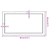 vidaXL Dessus de table bois massif traité bordure assortie