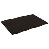vidaXL Dessus de table bois chêne massif traité bordure assortie