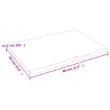 vidaXL Dessus de table bois chêne massif traité bordure assortie