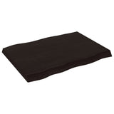 vidaXL Dessus de table bois massif traité bordure assortie