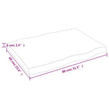 vidaXL Dessus de table bois massif traité bordure assortie