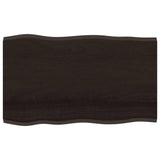 vidaXL Dessus de table bois chêne massif traité bordure assortie