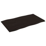 vidaXL Dessus de table bois chêne massif traité bordure assortie