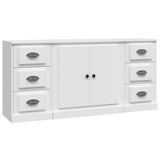 vidaXL Buffets 3 pcs Chêne sonoma Bois d'ingénierie