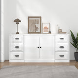 vidaXL Buffets 3 pcs Chêne sonoma Bois d'ingénierie