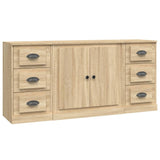 vidaXL Buffets 3 pcs Chêne sonoma Bois d'ingénierie